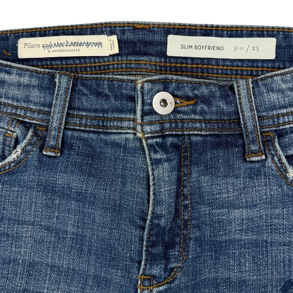 NWT PILCRO AND THE LETTERPRESS Anthropologie Embroidered Slim Boyfriend Jean 25 - Picture 6 of 9